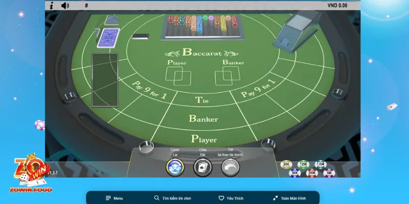 Trải nghiệm game baccarat tại nhà cái BK8