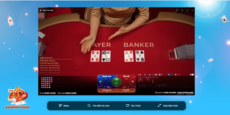 Game baccarat tại nhà cái Me88